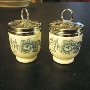 Final price Royal worcester porcelain egg coddlers